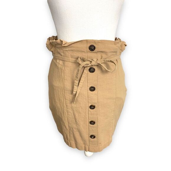 Favlux Paperbag button up mini skirt - Picture 1 of 4